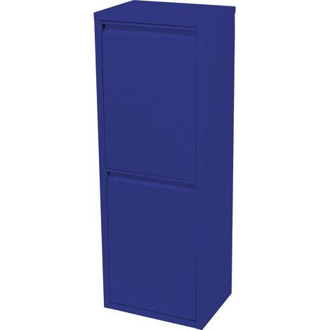 Cestino per la raccolta differenziata a parete 2 x 14L blu notte 030010393