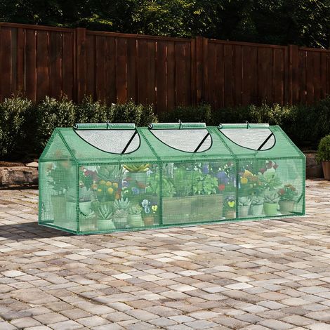 Serre de jardin compacte 180 x 60 x 60 cm avec 3 fenêtres PE (1/5)