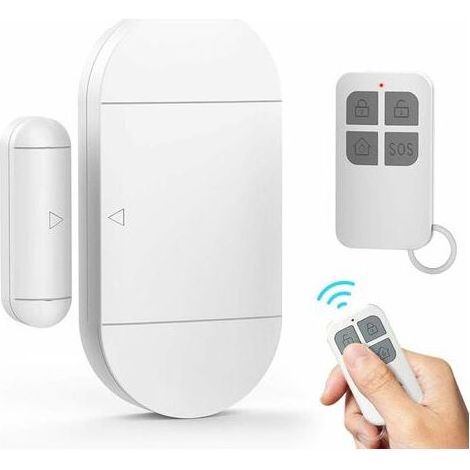 Alarme porte-fenêtre, détecteur sans fil 130 dB avec télécommande, capteur magnétique anti-effraction et antivol pour la sécurité de la maison et des enfants (1/5)