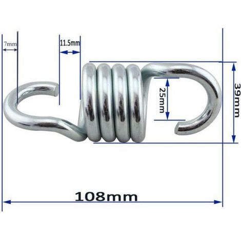 1 Ressort de hamac, Acier galvanisé, Suspension chaise balançoire, Résistance 500kg, Extérieur jardin (1/2)