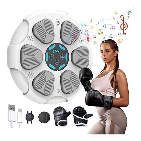 Boxen mit beschissenen music boxern, boxern für erwachsene, fix-boxen für erwachsene, weiß und handschuhe