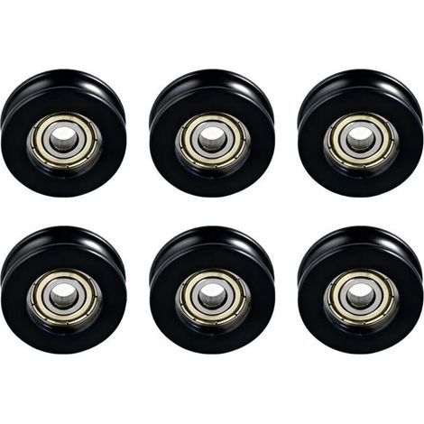 6 PièCes Roulette Porte Baie Vitréee Coulissante, Roulettes Rechange Pour Porte Moustiquaire, Coulissante Douche Accessoires, Pour Stores, Tiroirs, Portes En Aluminium, Armoires, 5×20×7mm (1/5)