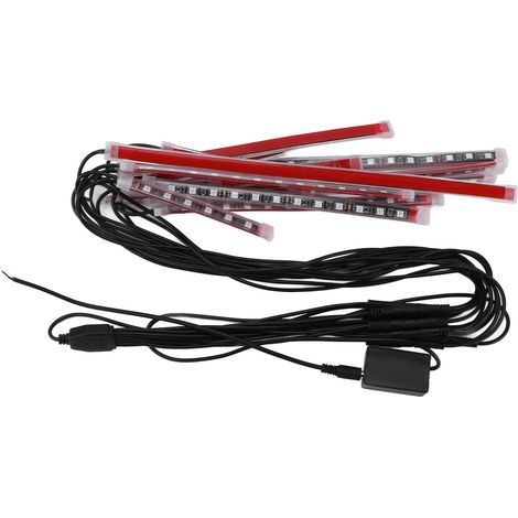 1V12 RGB LED Motorradbeleuchtungsset, IP67 wasserdicht, Bluetooth-App-Steuerung, Umgebungslicht für 12V ATV/UTV