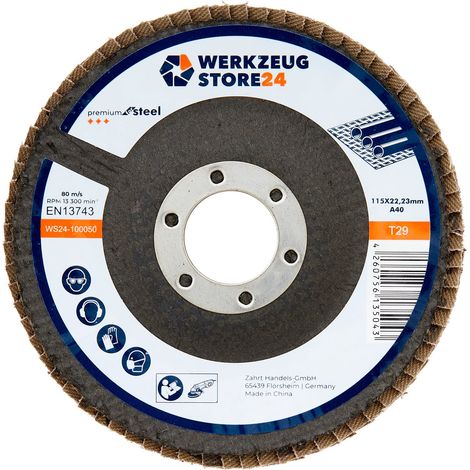 WS24 10x disque à lamelles 115 mm bombé oxyde d'aluminium K 40 - WS24-100050