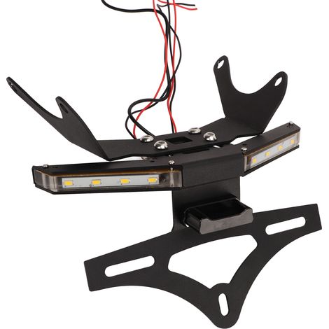 Lot de 25 supports de plaque d'immatriculation pour moto, supports de plaque d'immatriculation noirs pour feu arrière, adaptés aux modèles CB650R et CBR650R 2021 et plus récents. (1/5)