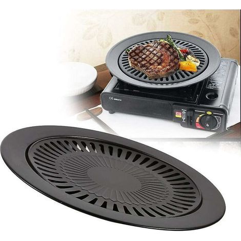 Korean BBQ pan, smokeless stainless steel non-stick BBQ pan (1/2)