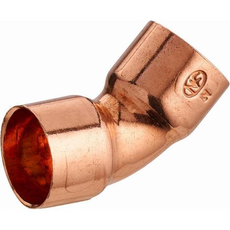 Kupfer Lötbogen 45° doppelt weiblich gleich NOYON & THIEBAULT - Ø 14 mm - 944-14L1