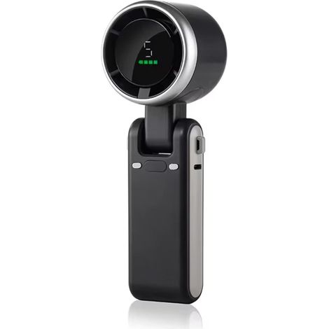 Mini ventilateur portable rechargeable, 5 vitesses élevées, réglable, 3600 mAh, ventilateur de voyage-noir (1/5)