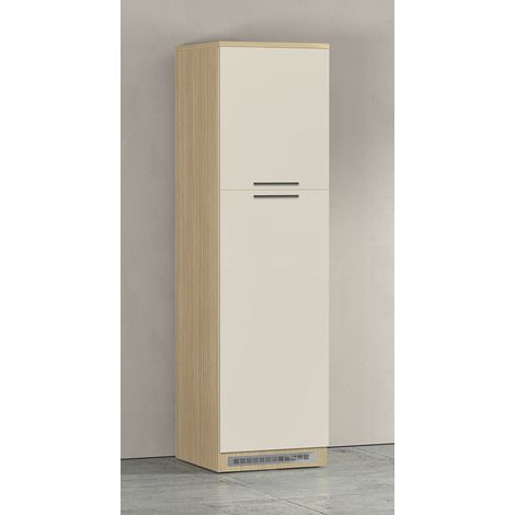 Colonne pour frigo encastrable cachemire/chêne Louna (1/5)