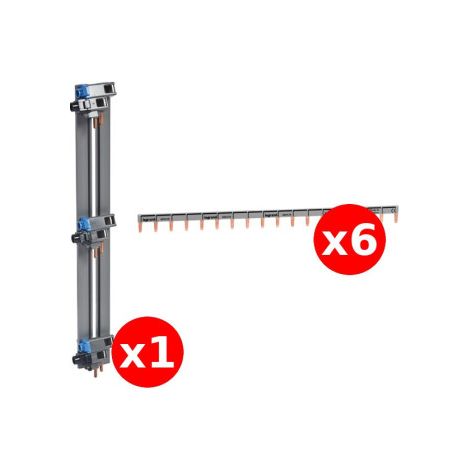 Legrand - Ru00e9partition verticale VX 3 optimisu00e9e Drivia 3R + peigne d'alimentation 13M - Ru00e9f. : 405001 + 404926x6 (1/2)