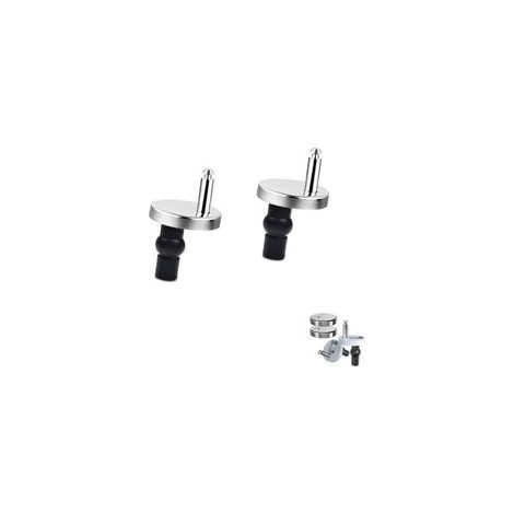 Lot de 2 charnières de siège de toilette avec vis et écrous extensibles – Facile à installer – Fixations de siège de toilette pour trous aveugles, boulons de siège de toilette et boulon de (1/4)
