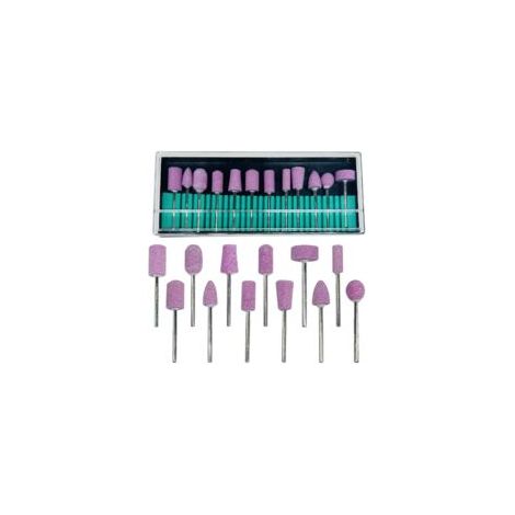 12 PCS Tige de Meulage, Tête de Meulage Montée sur Roue Abrasive Tête de Meulage de Meule Outils de Tige D'affûtage de Meule avec Tête de Pierre Abrasive (1/5)