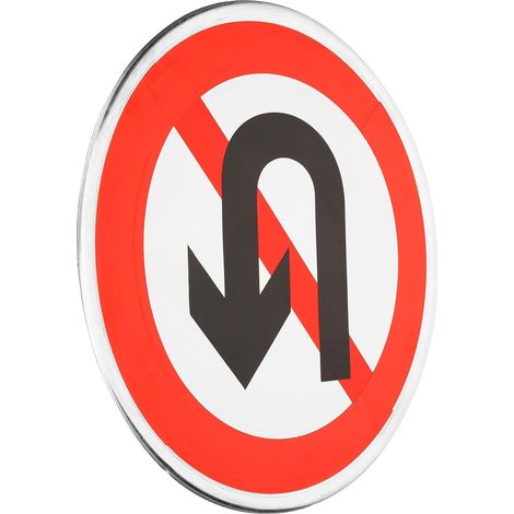 Panneau Métal Interdit Demi-tour Panneau Réfléchissant pour Allée Route Privée Résistant aux Intempéries Facile à Installer (1/5)