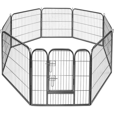 Welpenauslauf Welpen-Freigehege Laufgitter Welpenzaun Welpengitter Hundeauslauf 8x 80cmx100cm