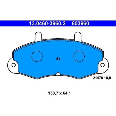 Kit de plaquettes de frein, frein à disque ATE 13.0460-3960.2 FORD 1134158