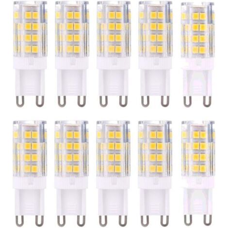BUNTHAUS Ampoules LED G9, lumière blanche chaude 3000K, 5W, équivalent à des ampoules halogènes de 40W, 420 lumens, non dimmable, paquet de 10 [Classe énergétique A+]