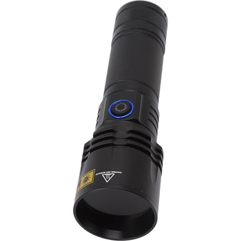 Lampe torche UV rechargeable 365nm 20W lampe noire ultraviolette avec charge USB pour détection de taches d'urine animales et d'impuretés sèches (NDT) (1/5)