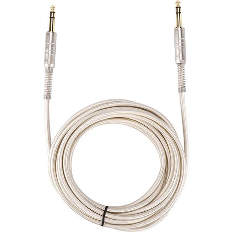 Adaptateur audio stéréo mâle-mâle 6,35mm plaqué or, rallonge jack 5 mètres, câble conducteur stéréo (1/5)