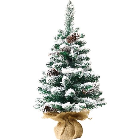 Sapin de Noël artificiel miniature en pin, réaliste, de 60 cm, idéal pour décorer votre table ou votre intérieur. (1/2)