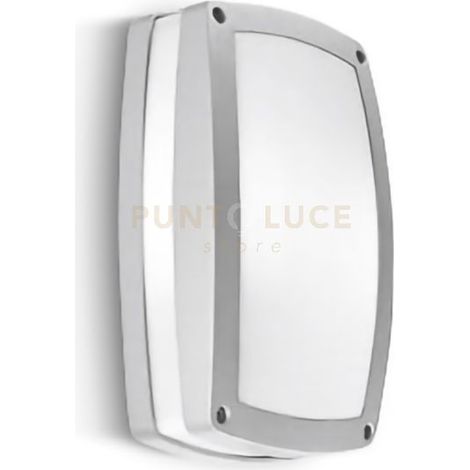 GES301- PLAFONIERA 29CM PER ESTERNO IP54 2 LUCI ATTACCO E27 COLORE GRIGIO ALLUMINIO
