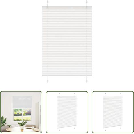 Fensterrollos - Plissee Weiß 100x150 cm Stoffbreite 99,4 cm Polyester (1/5)