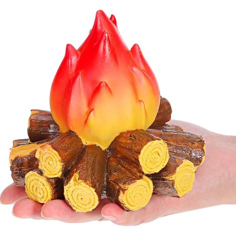 Mini-LED-Campinglampe – Tischlampe mit realistischem Flammeneffekt für Weihnachten, Halloween und Camping – Tragbare, batteriebetriebene Dekoration (11,5 x 11,5 x 11,5 x 11 cm)