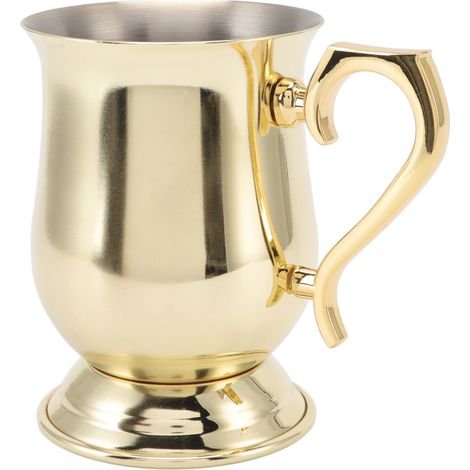Lot de 6 verres Mule en acier inoxydable doré, robustes et antirouille, pour cocktails, bière, thé glacé et café froid (1/5)