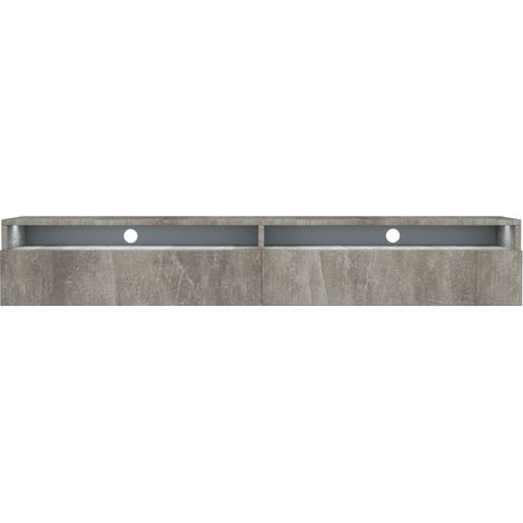 Selsey - REDNAW - Meuble TV - 180 cm - béton - avec LED - scandinave - moderne (1/4)