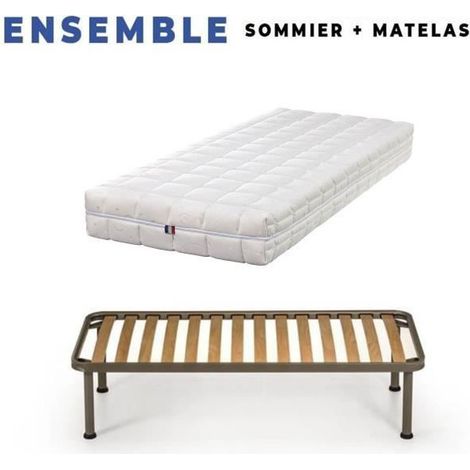 King Of Dreams – Matelas 120x190 cm avec sommier démontable – Soutien ferme – Housse déhoussable 3 côtés – Hauteur 20 cm – Mousse indéformable (1/3)