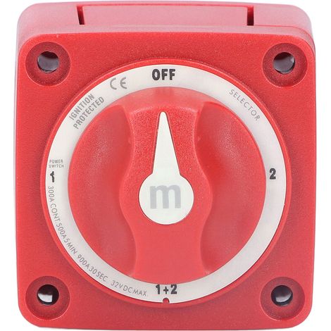 1 interruttore batteria da 300 A, girevole a 360°, 4 posizioni, impermeabile IP66, per yacht, camper e veicoli modificati.