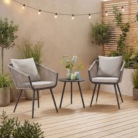 Gartenmöbelset Abriola 3-tlg. Grau [casa.pro] (1/5)