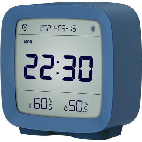 Reloj despertador digital inteligente con Bluetooth, controlado por aplicación, multifuncional 5 en 1 con indicador de temperatura y humedad, ideal para niños y adolescentes.
