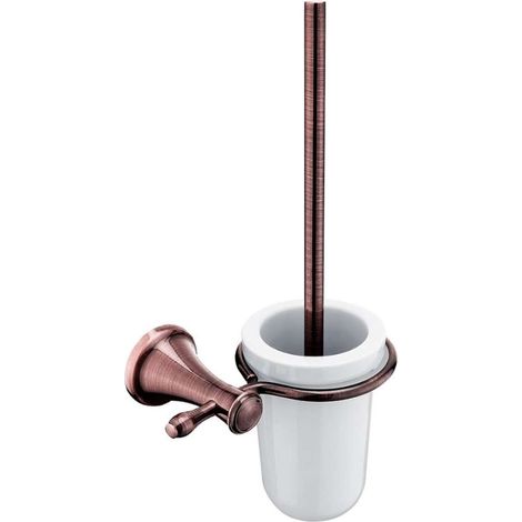 Nimco Lada - Wandhängende Toilettenbürste, mit Halter, Kupfer LA 19094KU-80