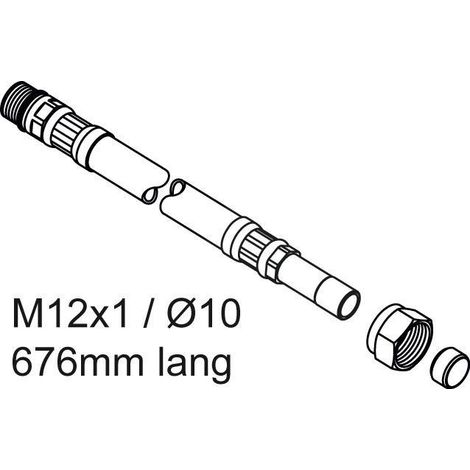 IS flexibler Schlauch, M12X1, d:10, 676mm