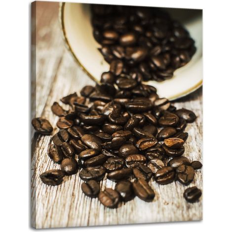 Leinwanddruck „Küche Kaffeebohnen“ 30 x 40 cm