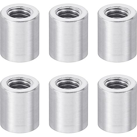 6Pcs Entretoise Filetée M3 en Aluminium 3x5x6mm Argent Métallisé (1/5)