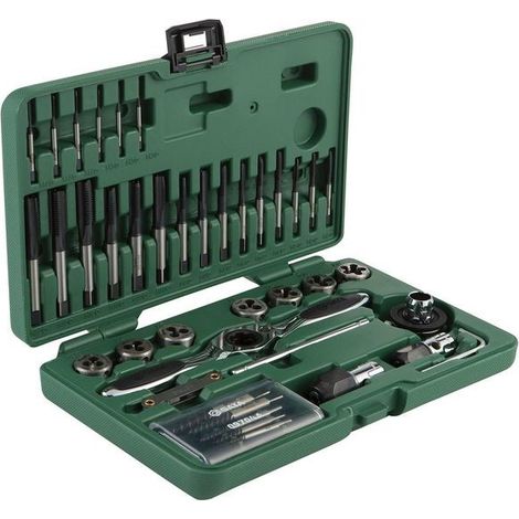 40 Tlg. HSS Ratschen-Gewindeschneidewerkzeug Set (1/5)
