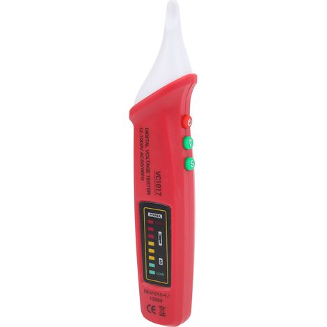 Testeur de tension électrique intelligent VC1017 avec affichage numérique LED, détecteur de tension AC sans contact, outil de diagnostic pour électricien, mesure précise de tension alternative (1/5)