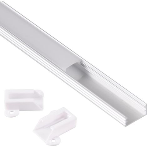 Profilo LED in alluminio a vista 1m satinato Polux (1/2)