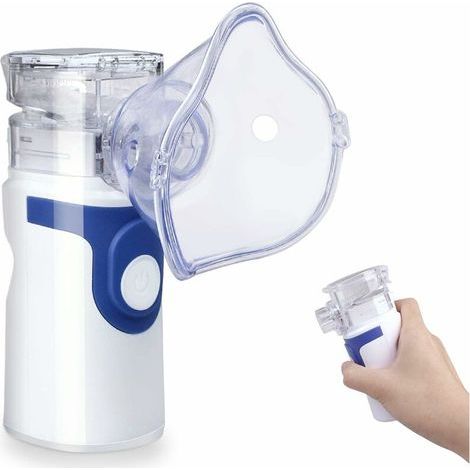 Mini humidificateur à vapeur portable pour adultes et enfants Gris (bleu foncé) (1/5)