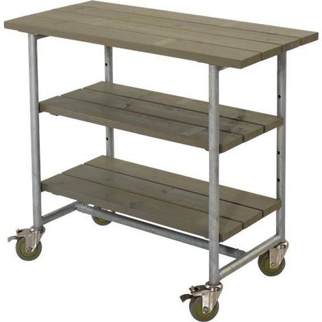Plus Pflanztisch Urban 100x50x90cm graubraun rechteckig Gartentische (1/2)