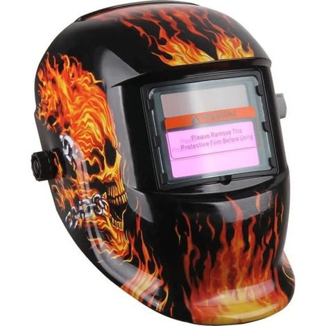 Máscara de soldadura autooscurecedora - Filtro LCD de tonalidad variable - Diseño de calavera - Para soldadura ARC/TIG/MIG (1/5)