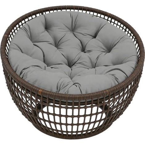 Coussin pour Chaise Suspendue, Coussin de Chaise Suspendue 60 60cm, Chaise Suspendue, Coussin de Siège Extérieur Rond pour Panier Suspendu, Fauteuil Suspendu, Balançoire Suspendue en Coton (1/5)