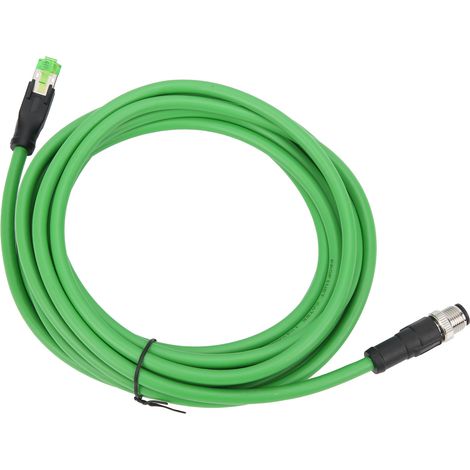 Câble Ethernet industriel M12 à RJ45, fil de connexion étanche IP67, longueur 5m/16,4 pieds