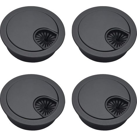 Cable Gland Cover - 60 mm Opening - Zinc Alloy - For Desks Worktops Benches - 4 Pieces (1/5)
