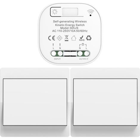 Wireless switch, lighting switch, battery-free, wireless switch for home lighting. (1/5)