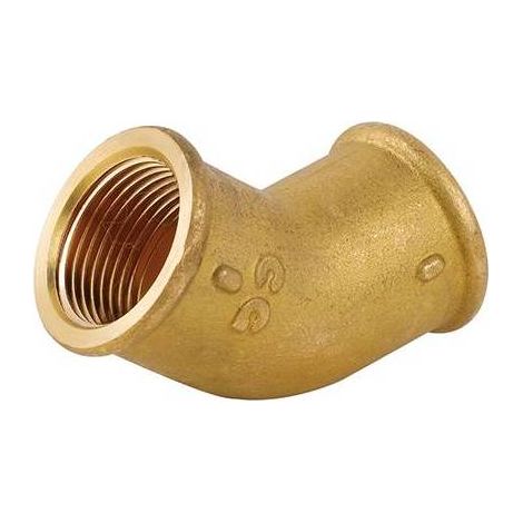 COUDE 45° FF EN LAITON JAUNE Dimension : 1/2"