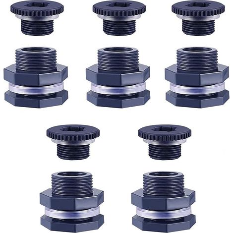 Set di 5 connettori per serbatoi d'acqua per il collegamento di pareti divisorie da giardino