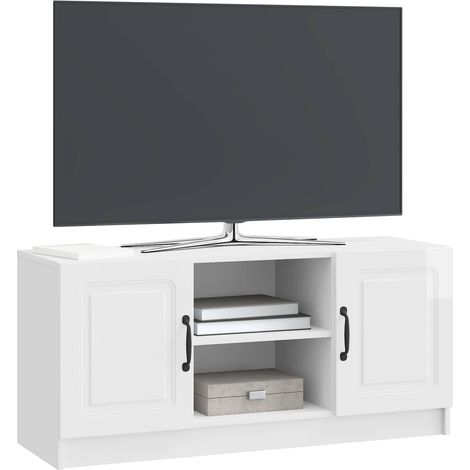 Maison Exclusive - TV-Schränk Hochglanz Weiß 102 x 34,5 x 47 cm H