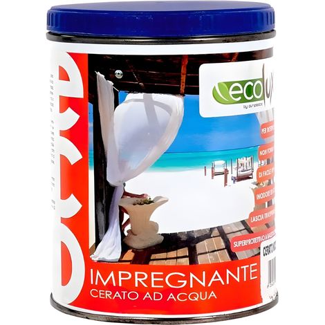 Ecolux impregnante noce chiaro cerato fondo protettivo idrorepellente legno formato 2.5 lt - confezione 1